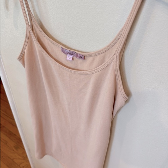 Calypso St. Barth Tops - CALYPSO Tan Layering Tank Neutral Cami Stretchy Soft Cotton Size Medium